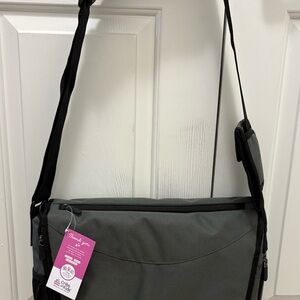 Gray Messenger Diaper Bag